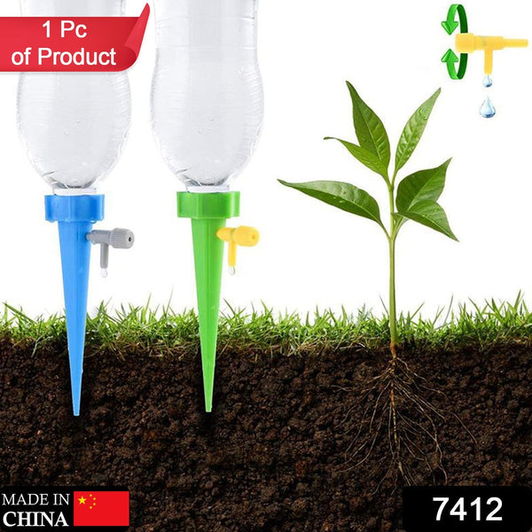 Plant Watering Spikes Sprinkler self Watering Spikes Water dripper for Plants, Adjustable Plant Watering Devices with Slow Release Control Valve Switch