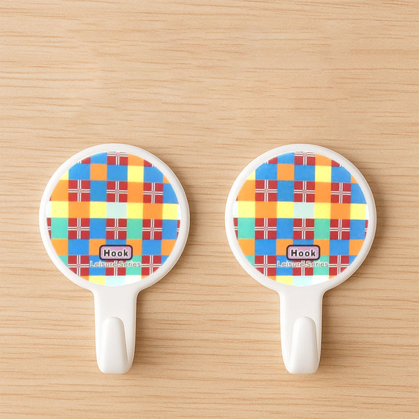 Strong Self-Adhesive Hooks (2 Pc): Heavy Duty, Waterproof, All-Purpose