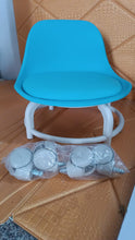 Plastic Low Round Rolling Stool with Wheels Pedicure Stool (1 pc / Mix Color)