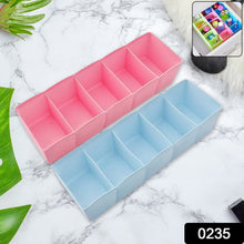 5 Compartments Socks / Handkerchief / Underwear Storage Box Socks Drawer Closet Organizer Storage Boxes (pack of 2)